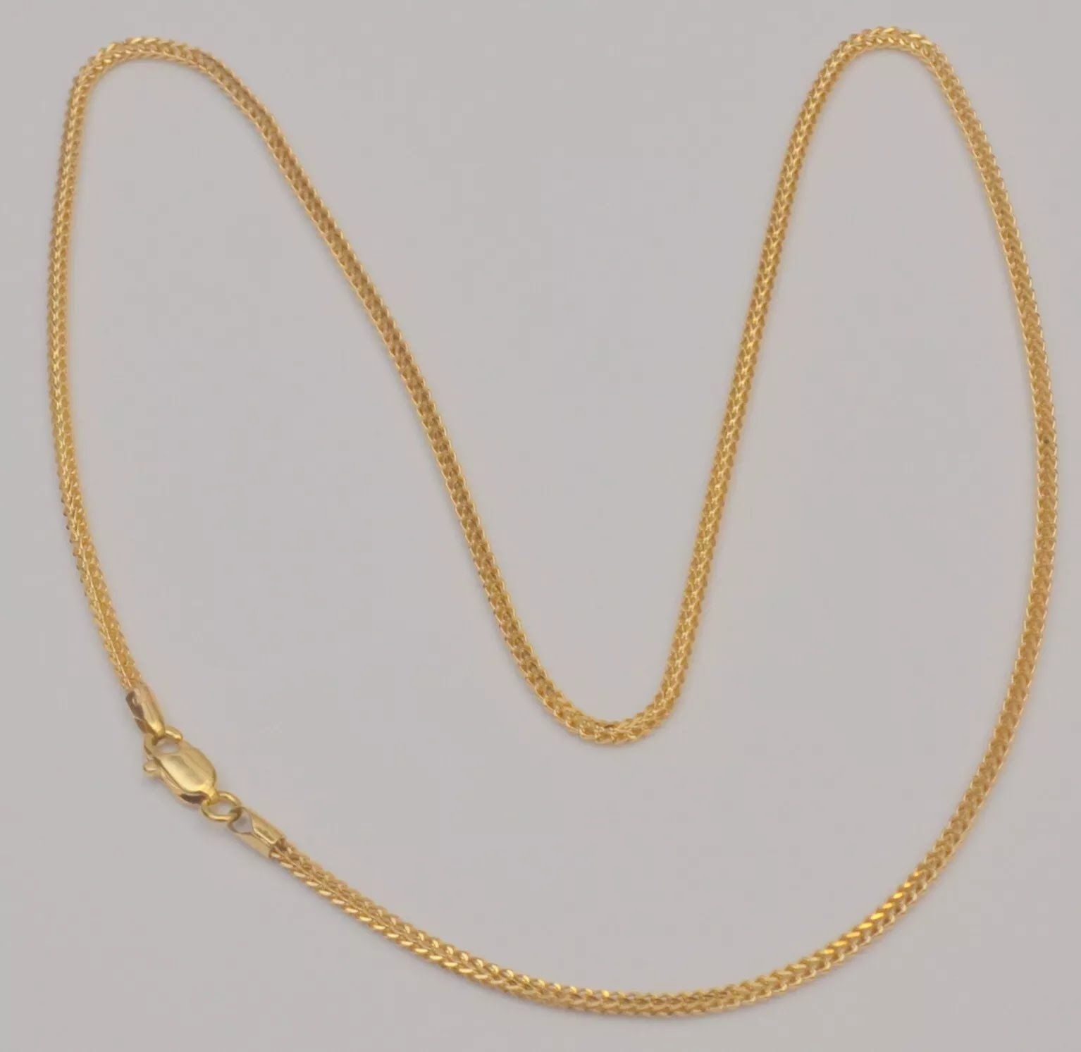 Franco chain 18k yellow gold necklace choker 16 inches