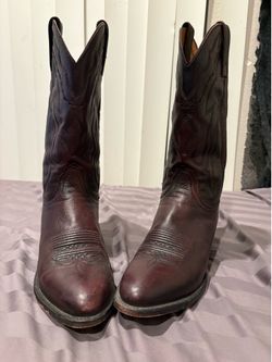 Lucchese Handmade Leather Cowboy Boots Brown Western Boots Men’s Size  9