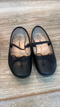 Wonder Nation Girls Black Ballet Flats Size 12