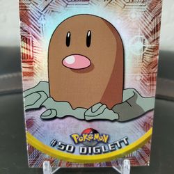 Pokemon Topps Chrome Series 1 - DIGLETT - Foil SPECTRA Holo Card #50 RARE