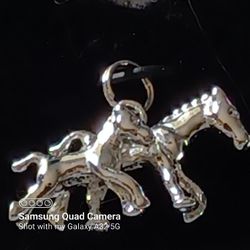 New- STERLING SILVER " HORSES" Charm