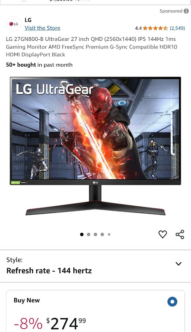 LG 1440 Monitor 27"