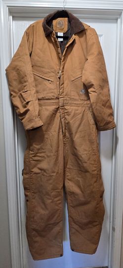 Berne Mens Heritage Duck Insulated Coverall Brown Size Large Tall