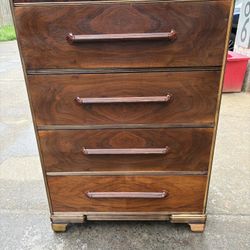 Vintage Waterfall Dresser – Restored | Solid Wood | Art Deco Style