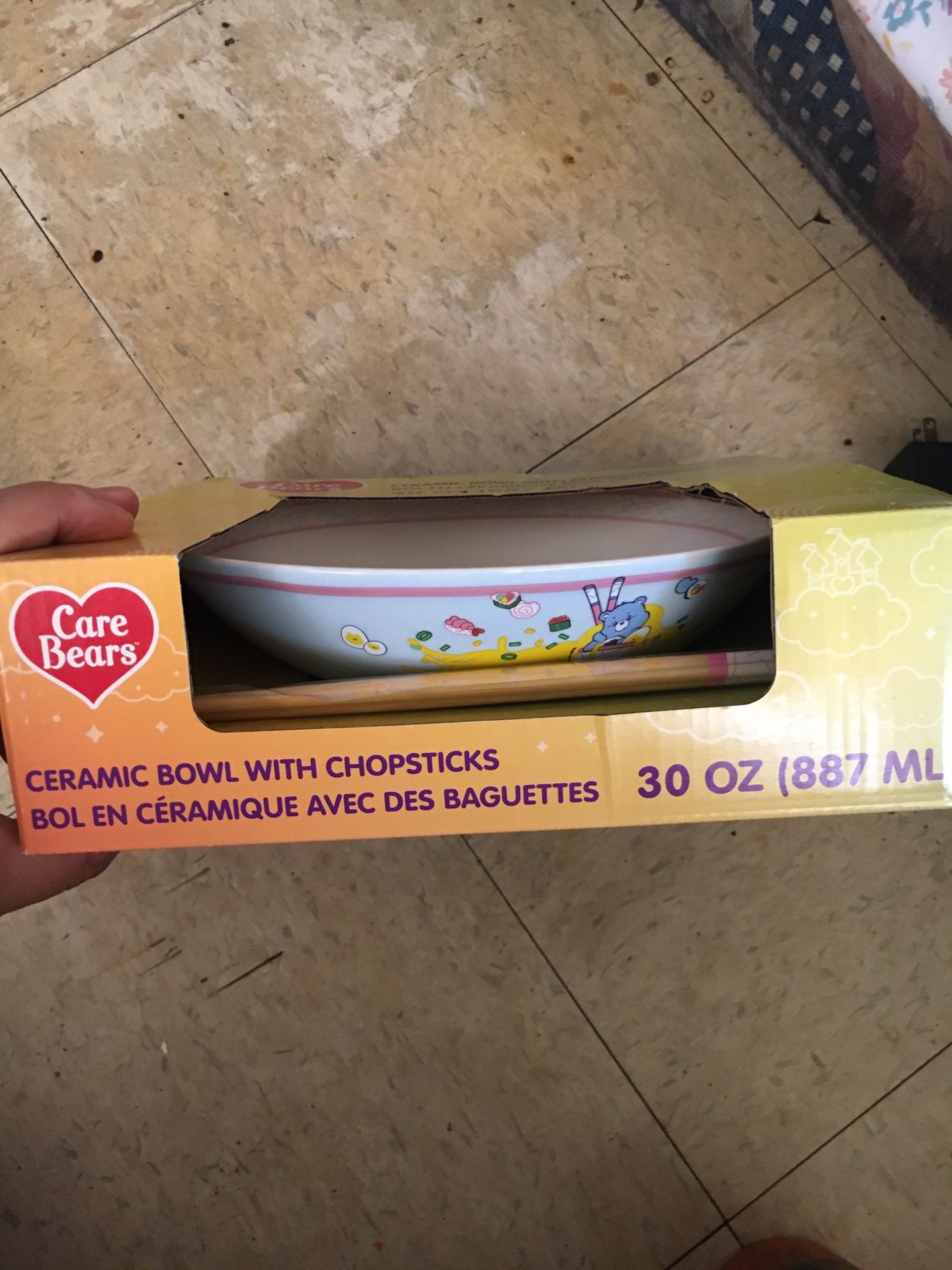 Bowl With Chop Stick (Care bear)