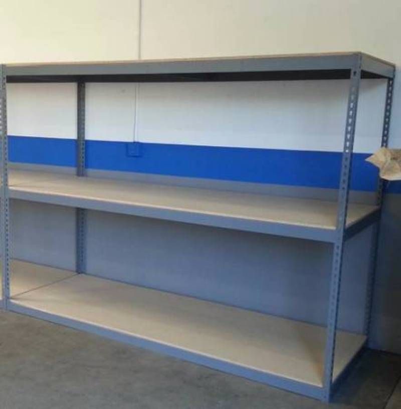Industrial 3 Tier Shelving 96 in W x 36 in D Heavy Duty Storage Rack And Beams Similar to Uline Stronger Than Homedepot Lowes And Costco Delivery Avai
