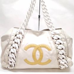 CHANEL CC LEATHER SHOULDER Bag (Authentic)