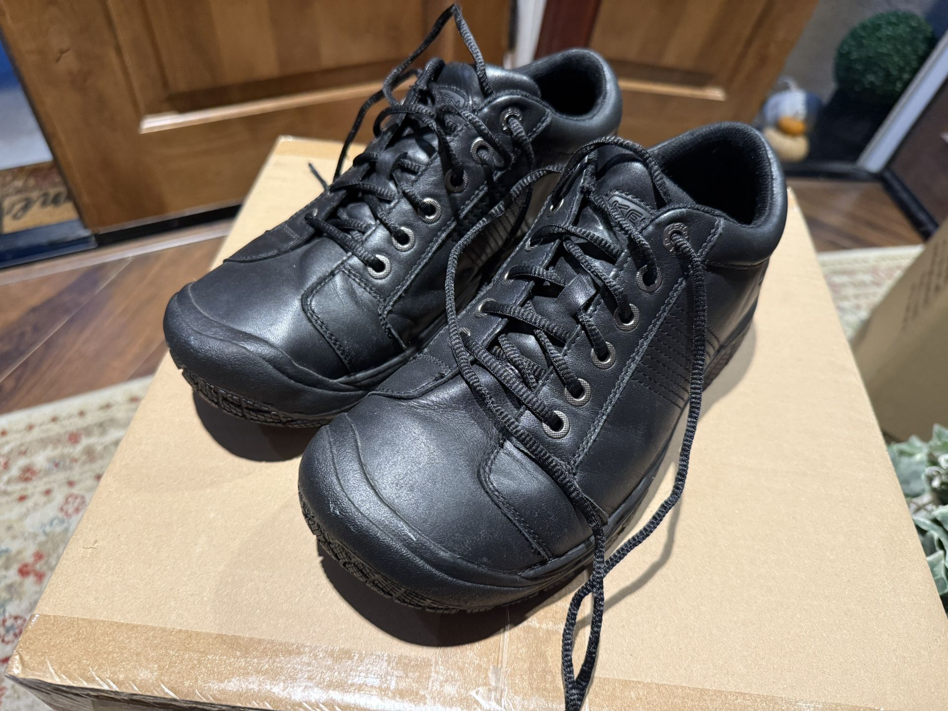 Keen PTC Oxford Soft Toe Work Shoes Black - Men’s 8M