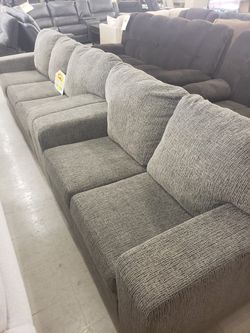 Thick durable fabric sofa and loveseat