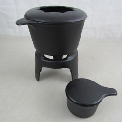 Vintage Dansk Cast Iron Fondue Set ( Forks Not Included )

