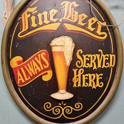 Wood 3D  Beer Sign