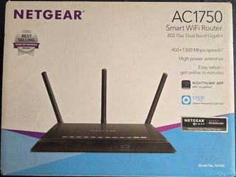 Netgear Nighthawk R6400 AC1750 Smart Wi-Fi Router (R6400-100NAS)