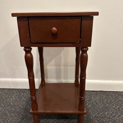 Wood Square Oriental End Table