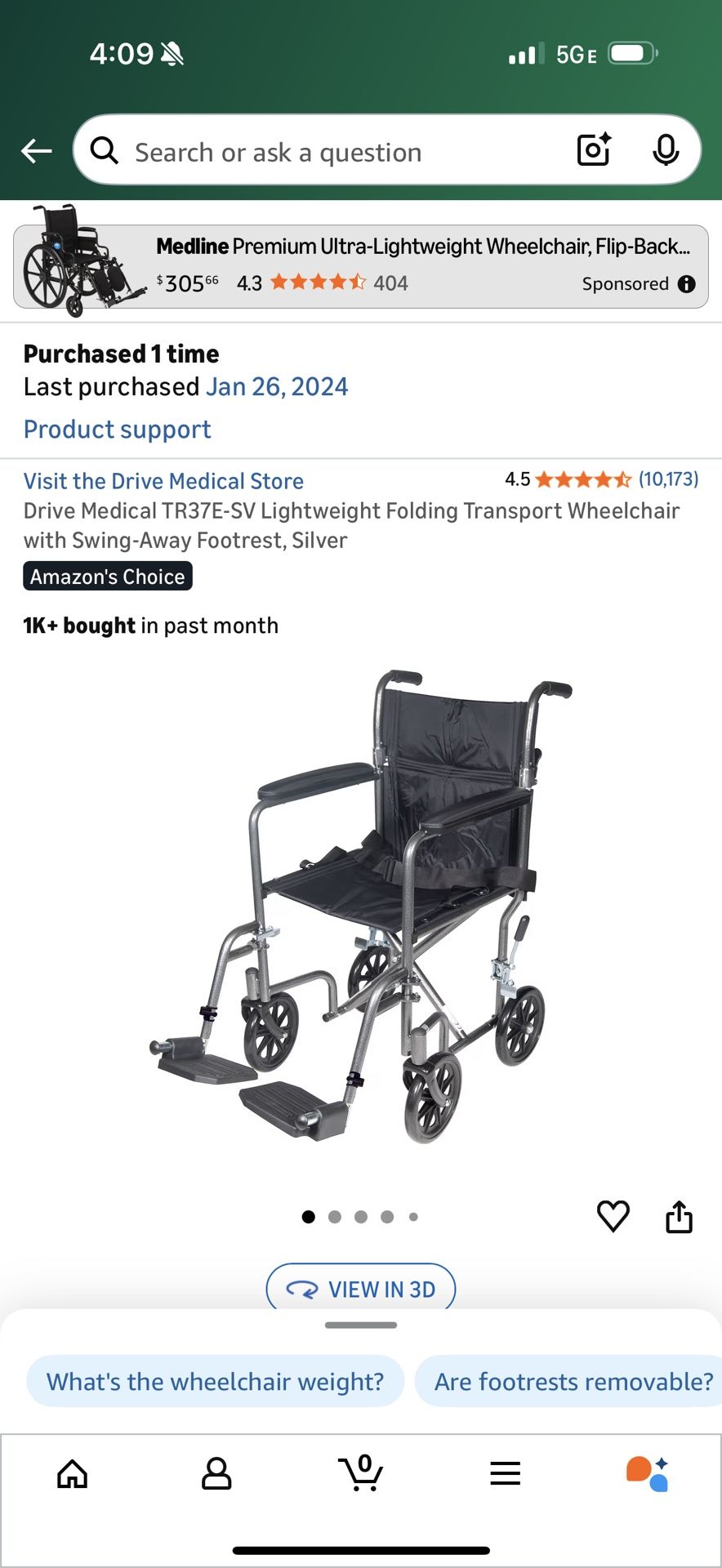 Folding Wheelchair