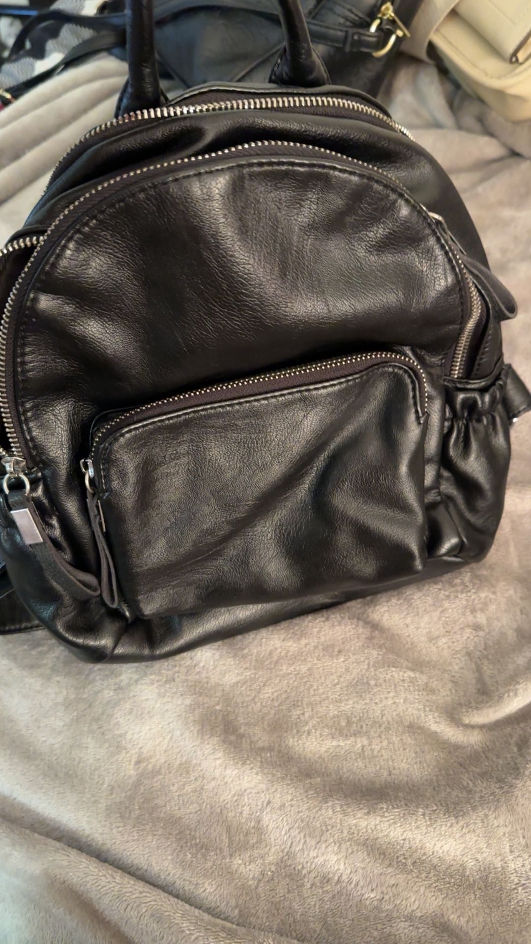 Mine Faux Leather Backpack! So Much Room!