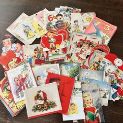 Vintage Valentines, Birthday & Christmas Cards