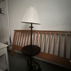 Teak Wood Headboard And Table 