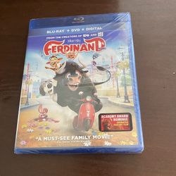 Ferdinand Blu-Ray DVD Digital A Must See Family Movie New Factory Sealed 