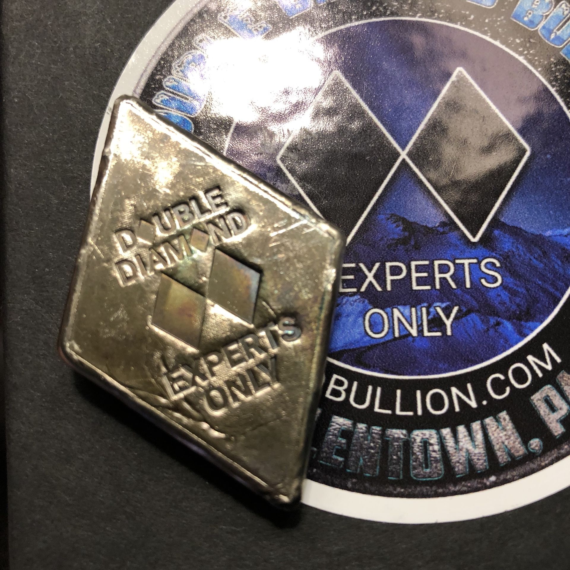 🔷🔷 Experts Only .999 Silver Diamond Bar -Hand Poured 2 oz.
