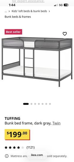 Bunk bed frame