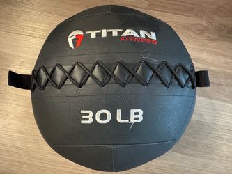 Titan Fitness Soft Leather Medicine Wall Ball- 30lb