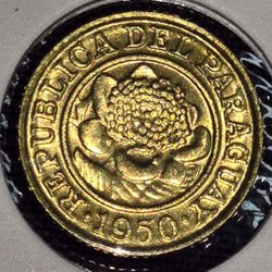 1950 Paraguay 1 Centimo Coin