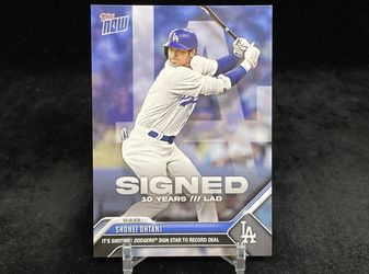 SHOHEI OHTANI 2023-24 TOPPS NOW OFFSEASON #OS-21 DODGERS SIGN STAR TO RECORD DEAL / LOS ANGELES DODGERS