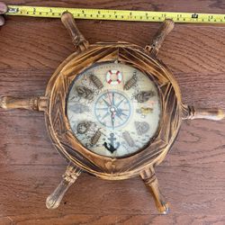 Ship wheel clock