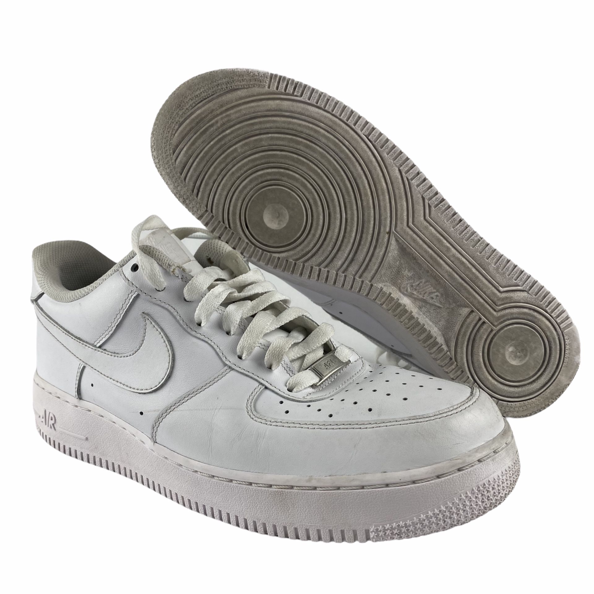 Nike Air Force 1 '07 Mens White Leather Sneakers Shoes 315122-111 Size 10.5