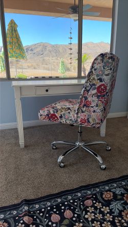 Writing Desk + Floral Desk Chair