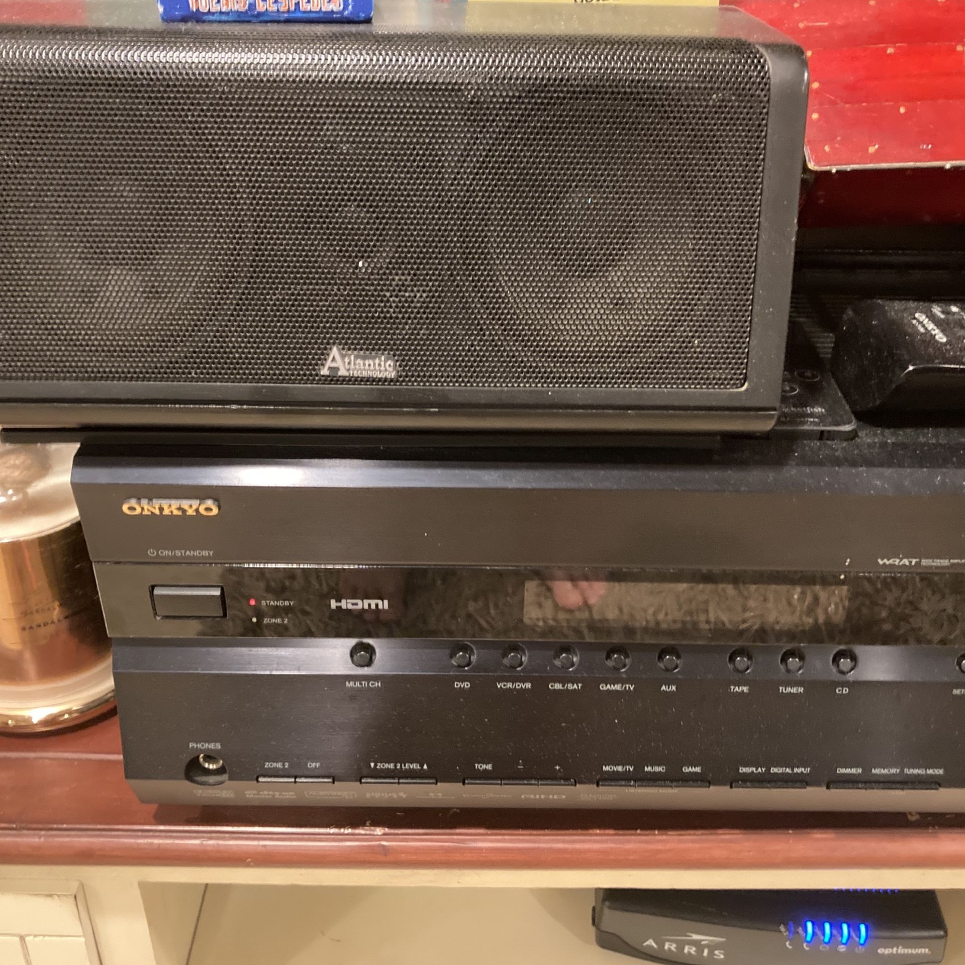 Atlantic Technologies Surround Sound And Polk Audio Speakers And Only 7 Channel Surround Sound With Onkyo Receiver