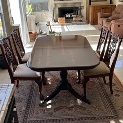 Dining table and chairs