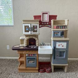 Kids Musical Drum Set + Kids Kitchen Play Set – Great Condition!