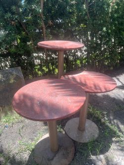 Take all the 3 Marble tops tables on solid iron bases