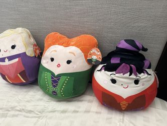 Squishmallows Halloween Official Plush Hocus Pocus Witches 12" Plush, Set of 3 - Winnie, Mary & Sarah Sanderson Sisters Characters