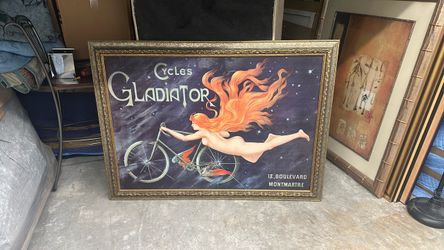 Cycles Gladiator Framed Vintage Poster Print