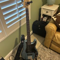 Fender Bass Guitar W/Amp, Stand & Soft Case