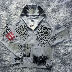 Valley Dept | Grey Cheetah Print Zip Up Jacket