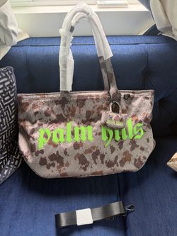 Palm Angels Designer Cow Print Oversized Tote Bag – Brand New