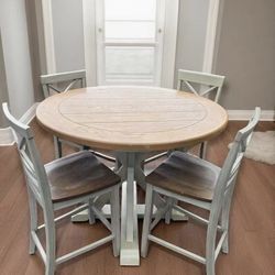 Counter Height Dining Table with 4 chairs