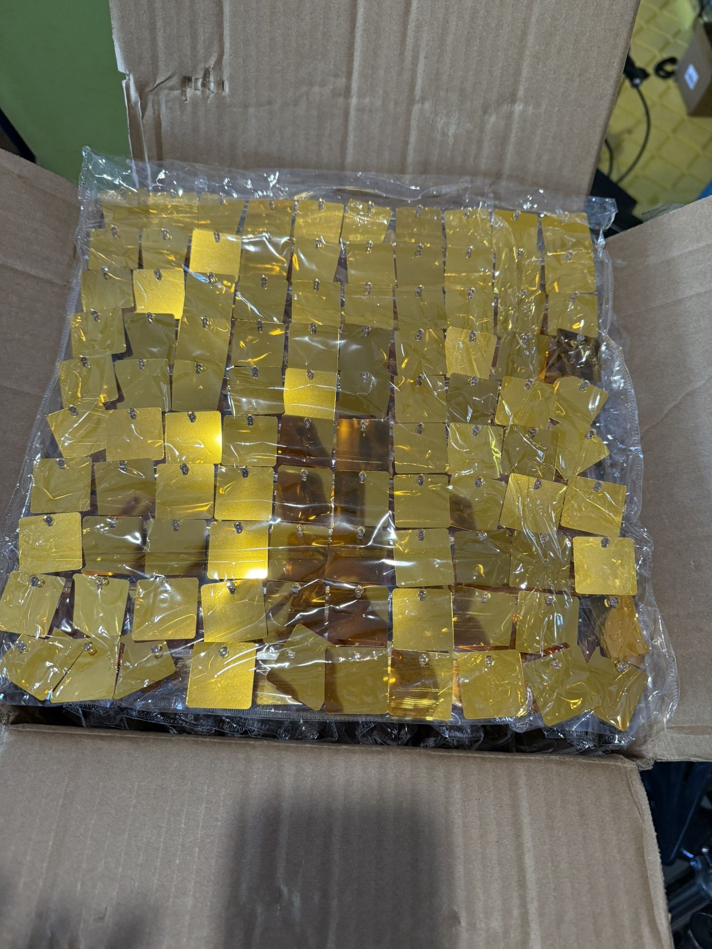 Gold Shimmer Backdrop Panel