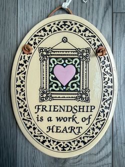 Handcrafted Trinity Pottery Ceramic Wall Plaque