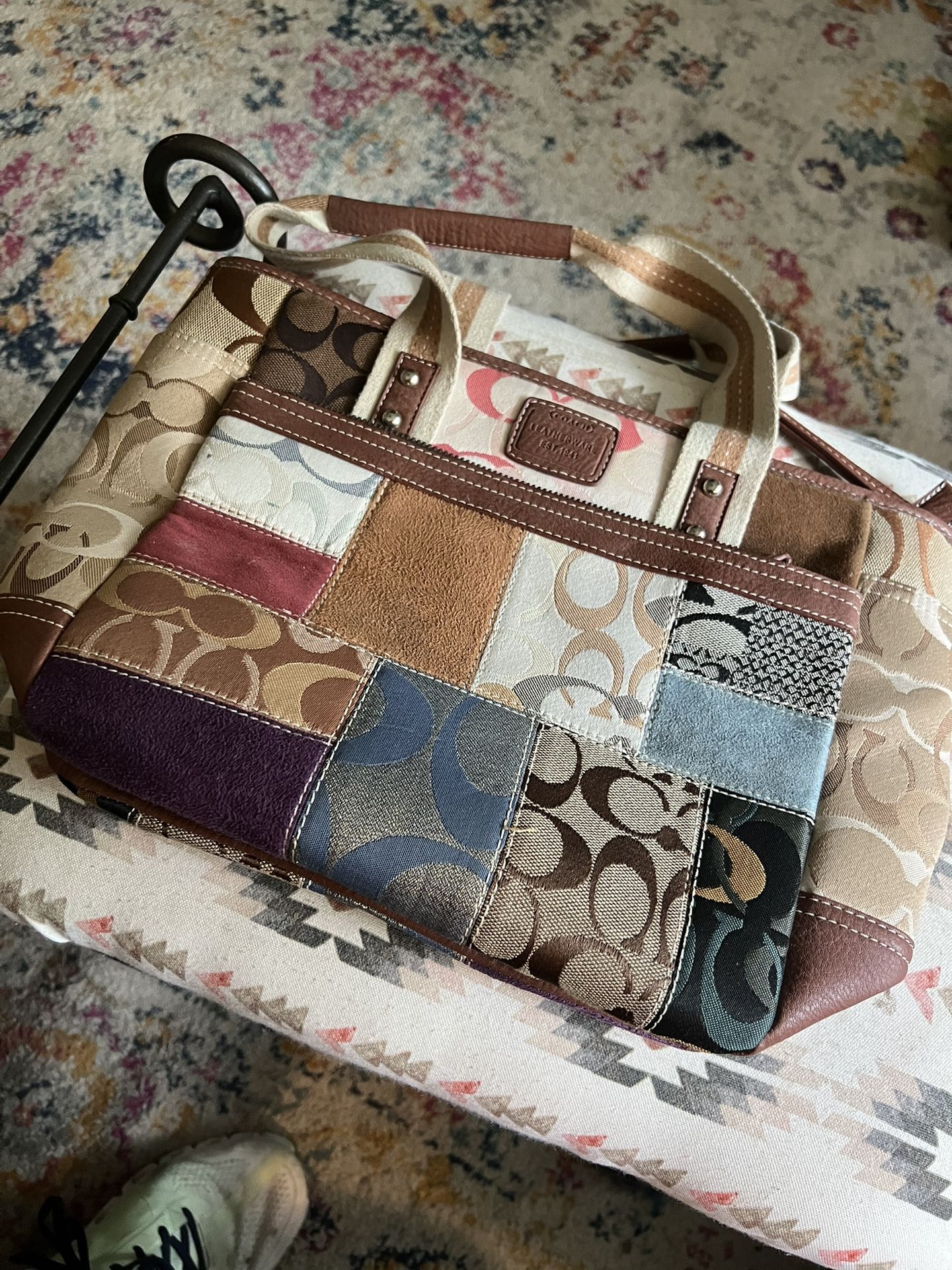 Vintage Coach patchwork Purse