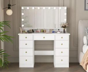 Makeup desk 9 drawers