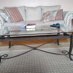 Set Of 3 Glass Top Tables , must go! 