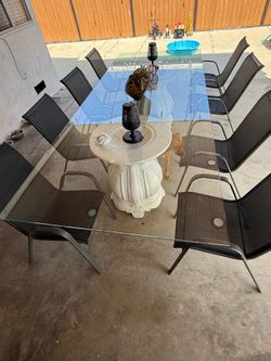 Glass Table + 2 Bases (125 1/8" x 50" x 1/2" thick)