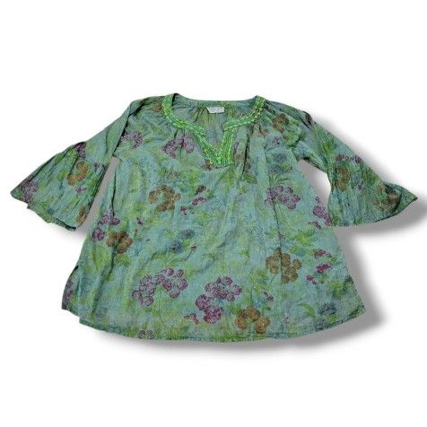 Vintage Goa Top Size Large Women's Blouse Tunic Embroidered Bohemian Boho Blouse Women's Top Oversized Measurements In Description