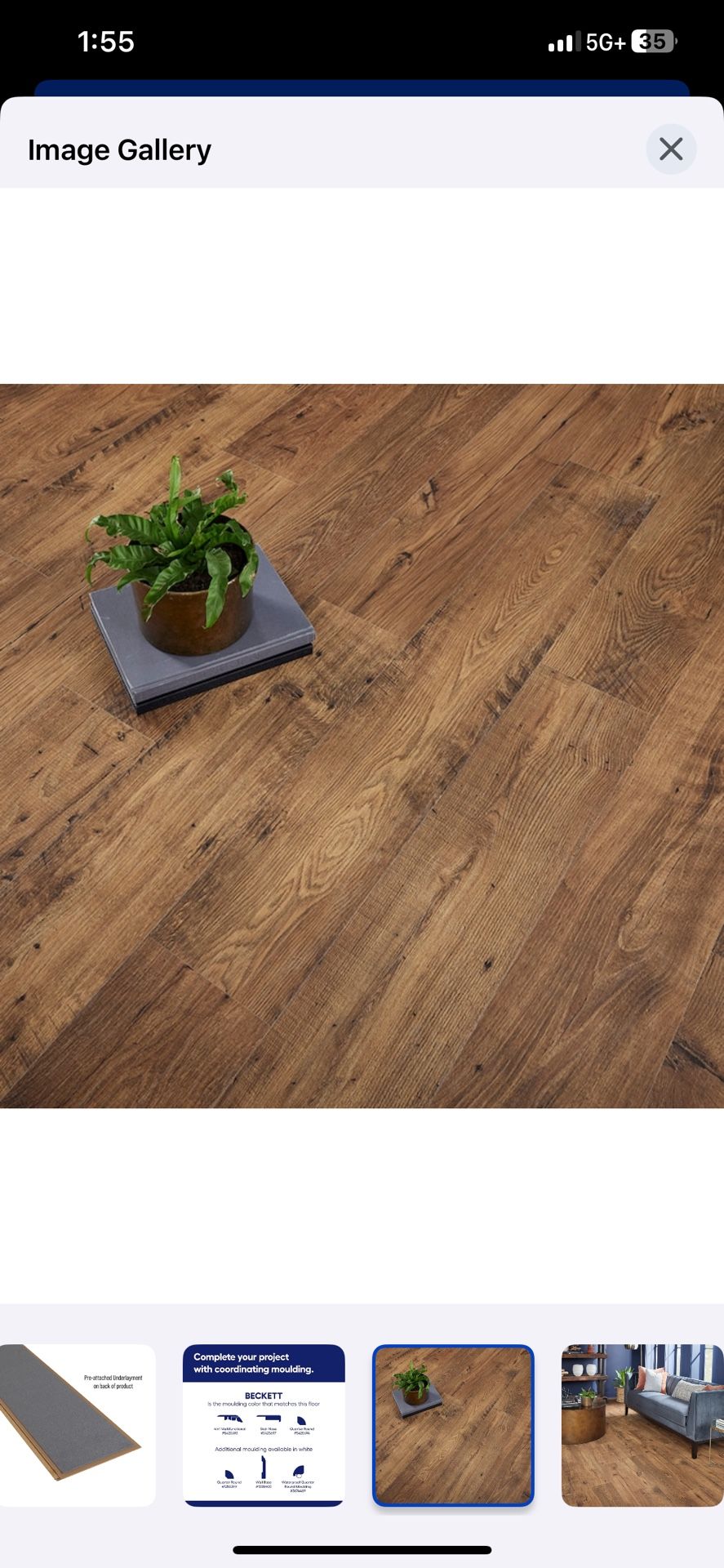 STAINMASTER PetProtect Beckett Ridge Chestnut 12-mm T x 7-1/2-in W x 47-1/4-in L Waterproof Wood Plank Laminate Flooring (22.09...