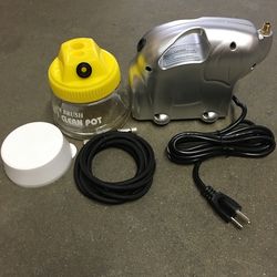 New in box $30 mini airbrush compressor with glass cleaning pot air hose
