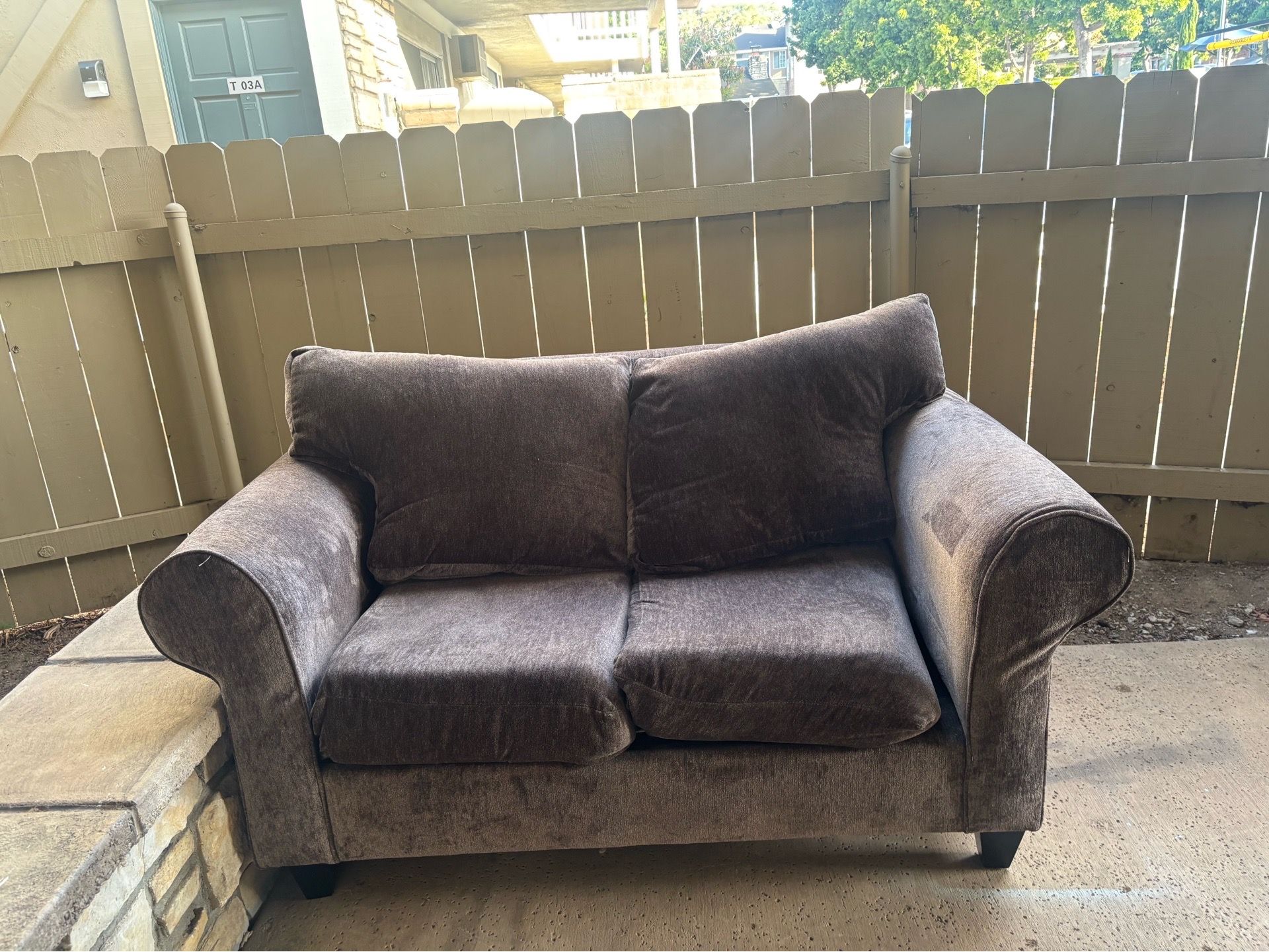 Soft Brown thrifted couch
